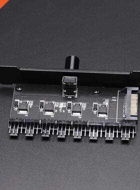 P/4P Cooling Fan Hub Speed Controller Knob SATA Computer Ch