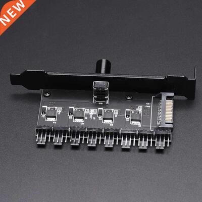 P/4P Cooling Fan Hub Speed Controller Knob SATA Computer Ch