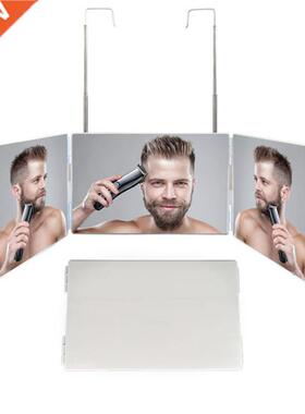 Retractable Hanging Three-sided Folding Makeup Mirror