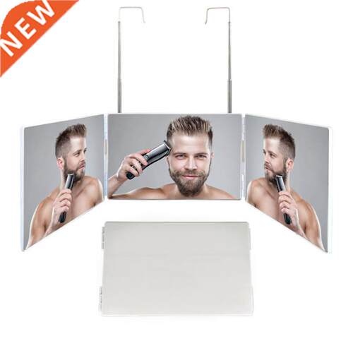 Retractable Hanging Three-sided Folding Makeup Mirror