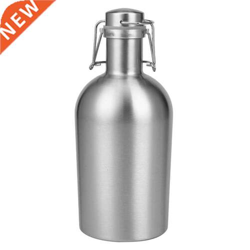 2L Stainless Steel Homebrew Beer Growler Secure Swing Top Li