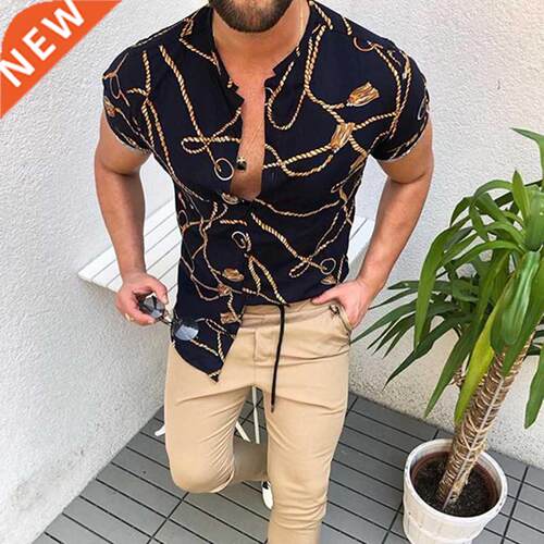 Fashion Nation Style Summer Man's Shirt D Printing Stand Co