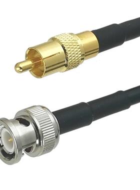1Pcs RG58 BNC Male plug to RCA TV Male plug Straight Connect