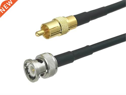 1Pcs RG58 BNC Male plug to RCA TV Male plug Straight Connect
