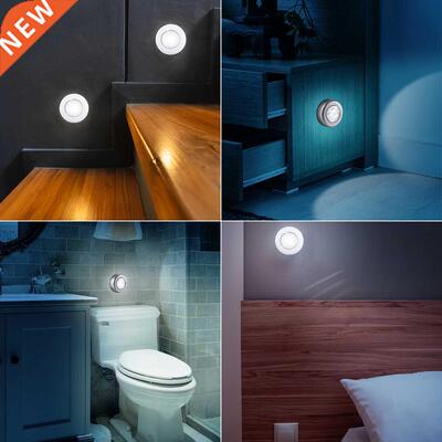2 Pcs Touch Cabinet Wall Lamp 3 LED Battery Powered