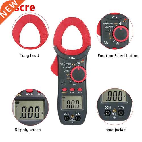 RM901A Digital Multitester Clamp Meter 4000 Counts Auto-Ran