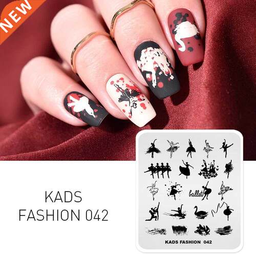 KADS Rectangle nail stamping plates Dance Image of Nail Stam