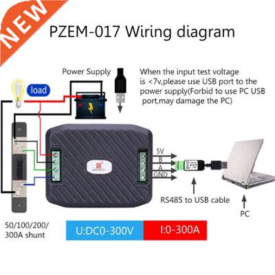 PZEM-017 DC Current Meter RS485 Interface Modbus Voltmeter P