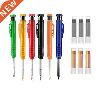 Carpenter Pencil Set,6 Pieces Long Nosed Deep Hole Tip Mecha