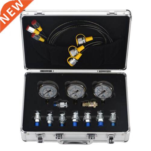 Excavator Hydraulic Pressure Gauge Test Tools Kit with Testi
