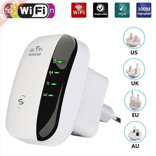 Wireless WiFi Repeater Extender 300Mbps Wi-Fi Amplifier 802.
