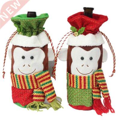 Christmas Wine ottle Cover Gift ag Wine Set Christmas 3D