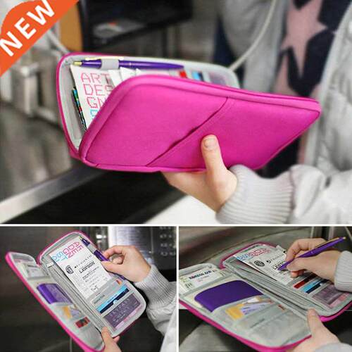 Travel Wallet Passport Credit ID Card Holder Organizer Cash
