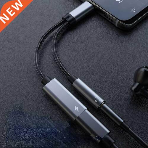 2 In 1 USB C To .5mm Headphone Jack Adapter Type C Charge A