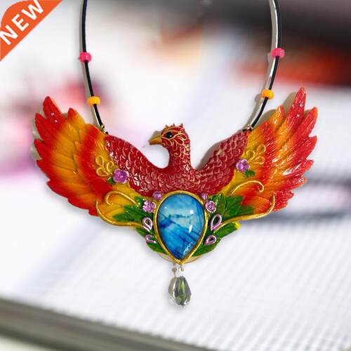 Colorful Peacock Phoenix Statue Resin Hanging Ornaments