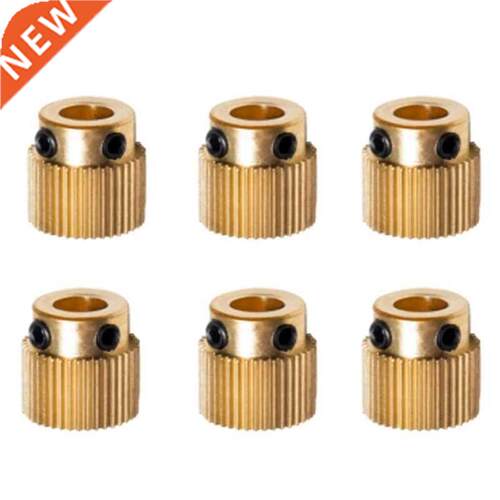 6Pcs Rugged D Printer Parts Driver 26 Tooth Gear Brass Extr