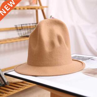 pharrell hat felt fedora hat for woman men hats black top ha