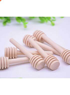 30PCS Mini Wooden Honey Dipper Sticks Portable Honey Sticks