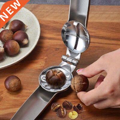 Stainless Steel 2 in 1 Quick Chestnut Clip Walnut Pliers