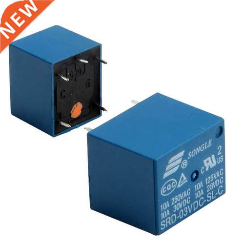 5Pcs 3V DC SONGLE Power Relay SRD-3VDC-SL-C PCB Type Set