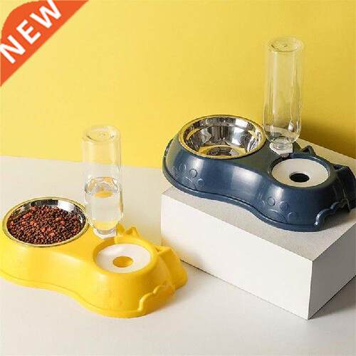 Automatic Dog Feeder With Water Bottle Dog Bowl Water