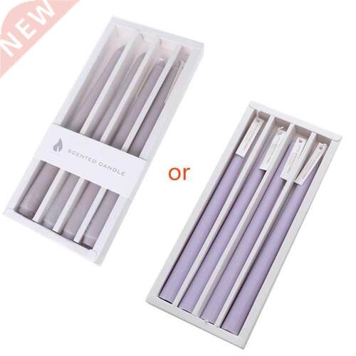 53CA 4pcs Elegent Taper Candles 9.8inch Tall 4.5 Hour Long B