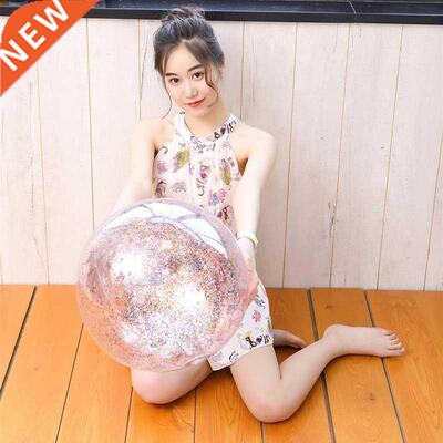 photo prop inflatable sequined beach ball transparent padd