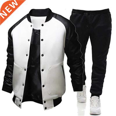 Men's Tracksut Sportswear Sets Casual Baseball Jacke