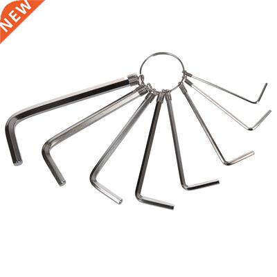 1.5mm to 6mm Metric L Design Hex Key Wrench Tool Keyring 8