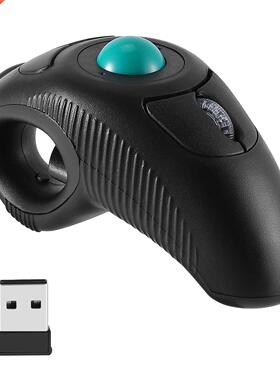 Digital 2.4GHz Wireless Trackball Mouse Ergonomic Design Fin