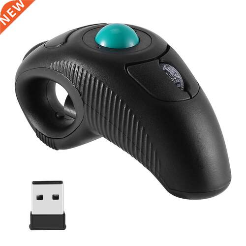 Digital 2.4GHz Wireless Trackball Mouse Ergonomic Design Fin