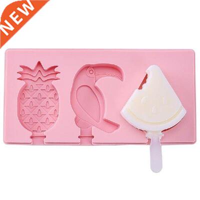 3 Cell Silicone Ice Cream Mold Popsicle Molds DIY Homemade