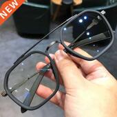 Ant Blue Metal Women Clear Polygon Glasses Fashon Lght