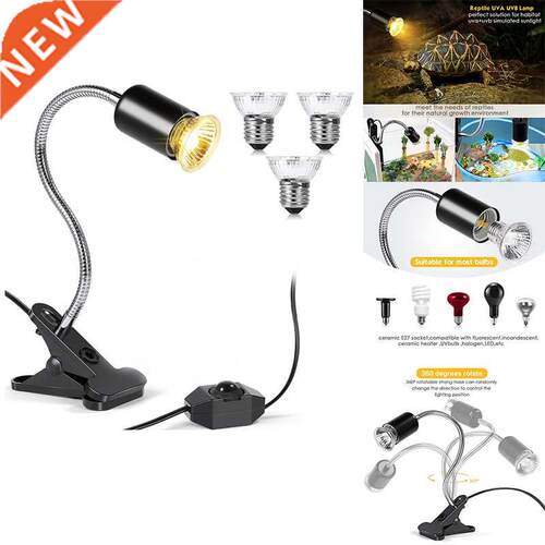 Reptile Heat Lamp,Reptile Light With Holdemp;Switch,UVA UVB