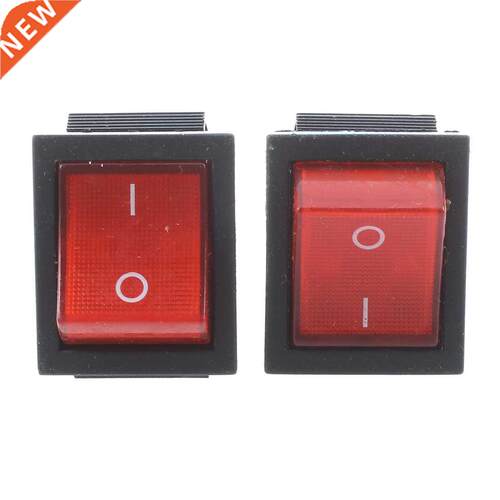 16A/250VAC 20A/125VAC Red Indicator Light 4 Pin ON/OFF DPST