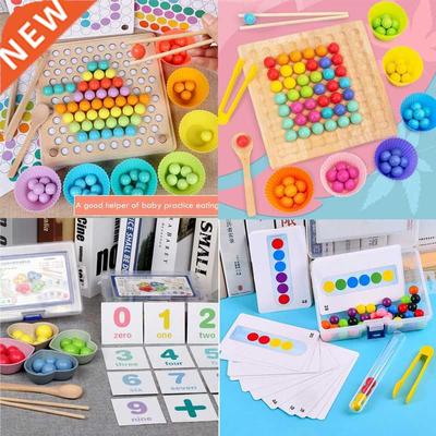 Kids Montessori Clip Beads Toys Wooden DIY Hands Brain