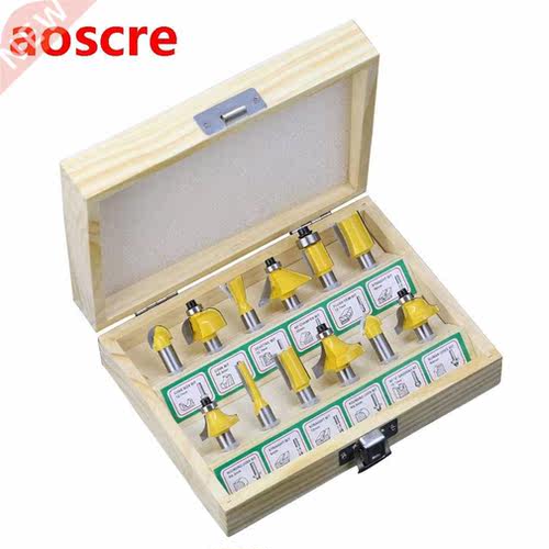 12Pcs Milling Cutter Router it Set 8Mm Wood Cutter Caride
