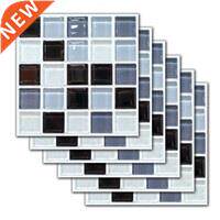 6 Pcs Mosaic Tile Sticker Self-Adhesive Bathroom Kitchen