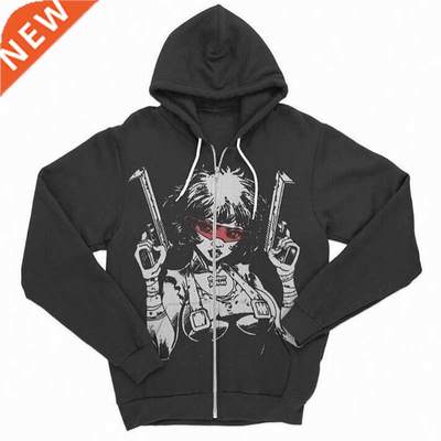 Anime Long Sleeve Hip Hop Plus Size Hoodies Goth ZipUp Hoodi