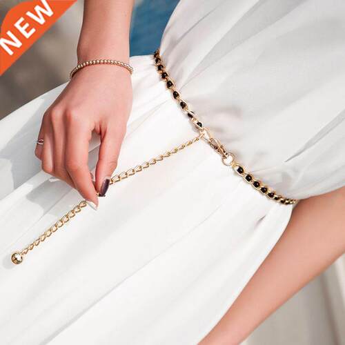 Fashion Elegant Ladies Metal Adjustable Thin Ladies Waist Ch