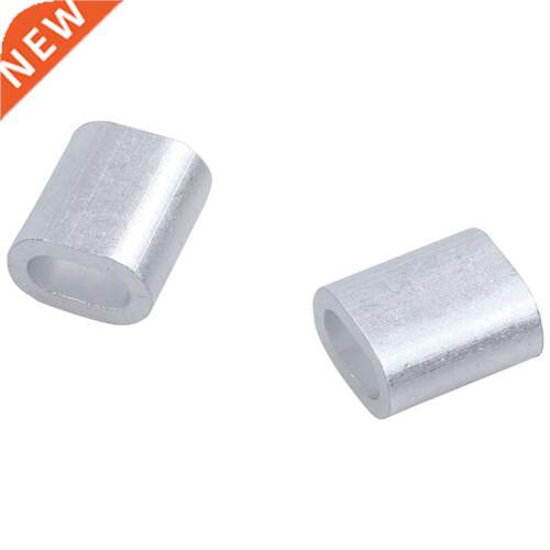 2mm Alumnum Double Hole Wre Rope Clamp Clp Sleeve 80 Pcs