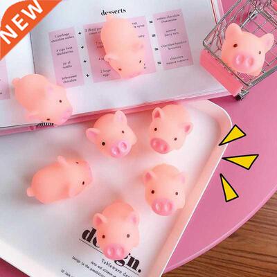 10pcs/set Squeeze Mini Pink Pigs Toy Cute Vinyl Squeeze Soun