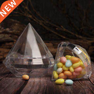 Transparent Diamond Shape Candy Box Wedding Favor Gift