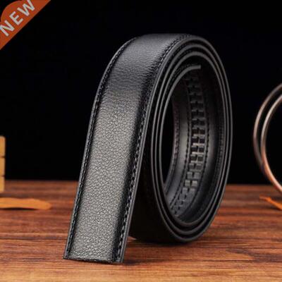 120x3.5cm Business Style PU leather Men's Automatic Ribb
