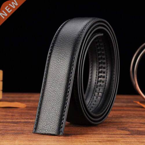 120x3.5cm Business Style PU leather Men's Automatic Ribb