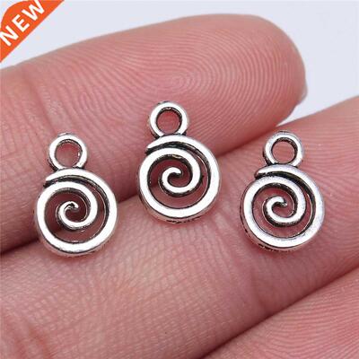 WYSIWYG 40pcs 11x8mm Swirl Charm Pendants For Jewelry Making