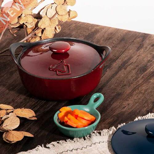 Mirror Enamel Mini Stew Pot Baby Baby Solid Food Pot