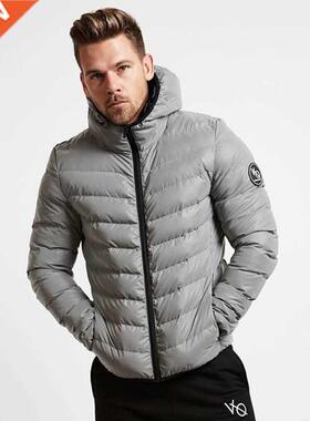 Winter Men's Hooded Parkas Full Zip Warm Cotton Sports Bombe