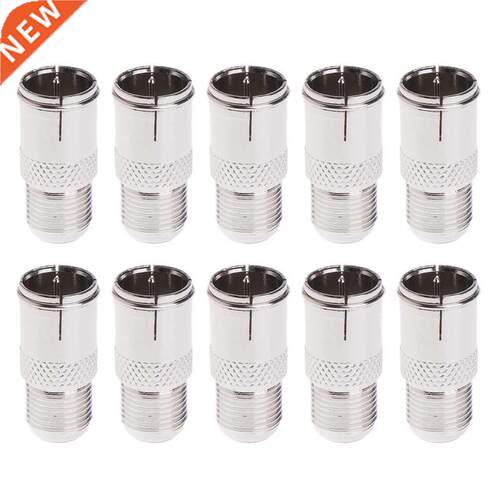 10 Pcs Fit F Connector Male Plug To Female Adapter - Push On
