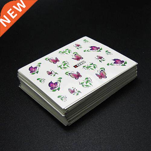 50Sheets Nail Art Sticker Flower Water Transfer Decal